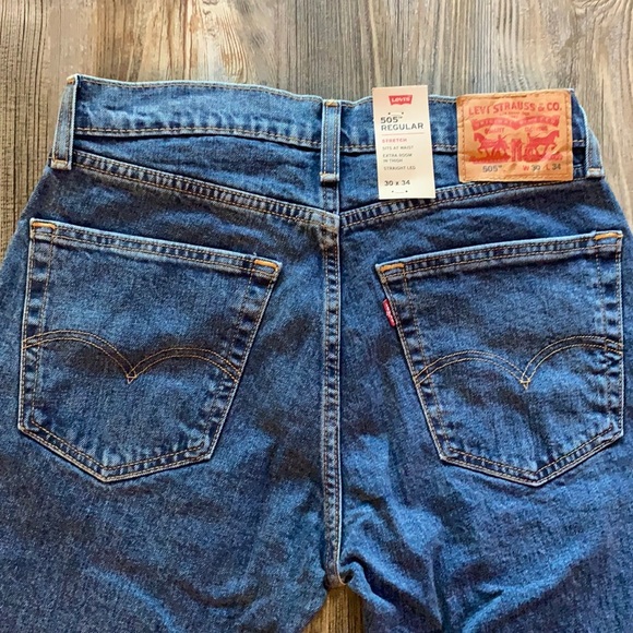 Levi’s 505 Regular Fit Stretch Men’s Jeans - Picture 2 of 7